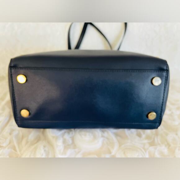 MICHAEL KORS Navy studded crossgrain/saffiano tote shoulder bag - Picture 6 of 10